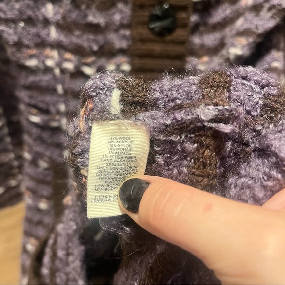 Anthropologie Sleeping on Snow wool long line cardigan sweater size Medium - Picture 5 of 9